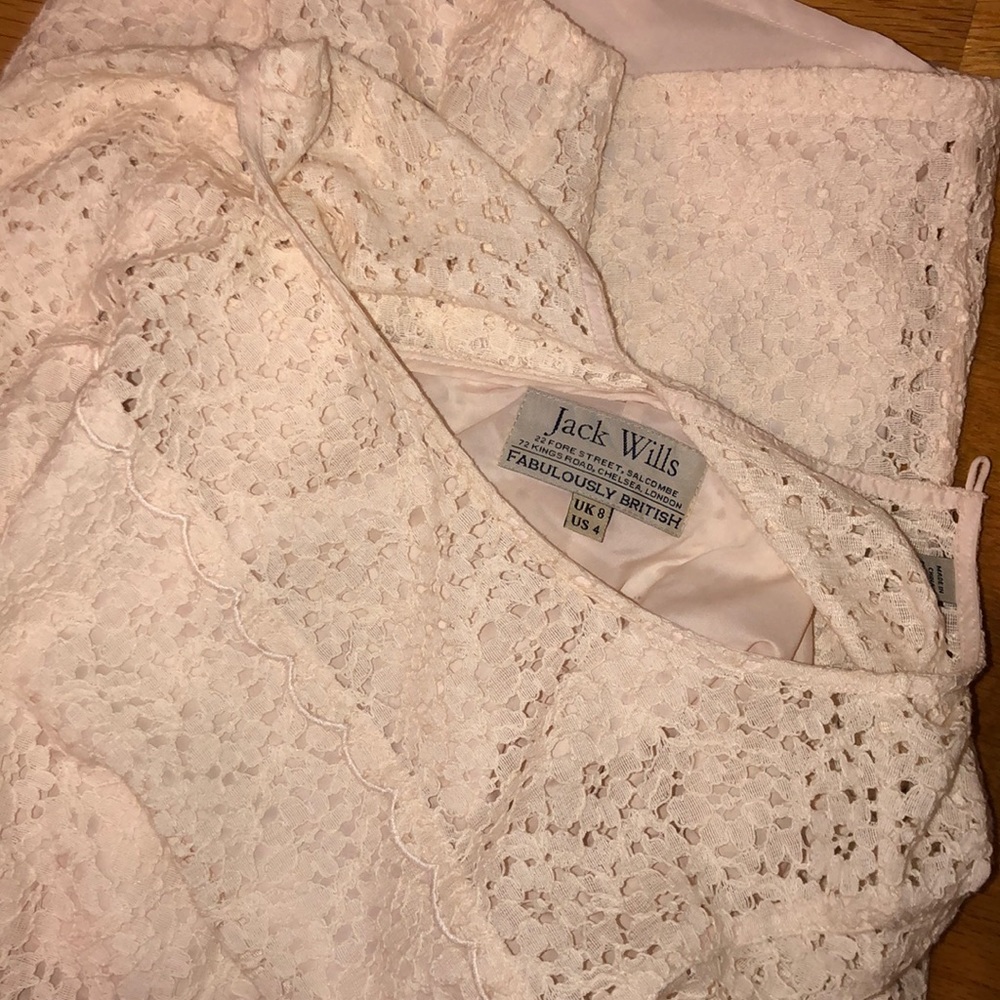 Jack wills white long sleeve lace dress - Picture 3 of 3